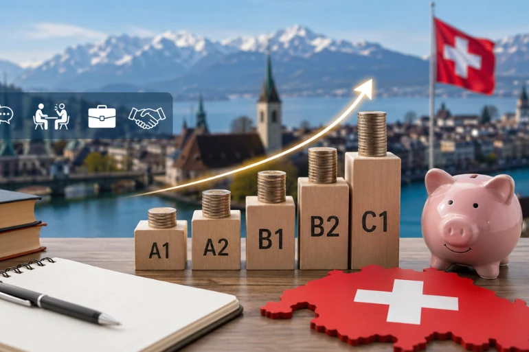 B2 de Alemán en Suiza: Cuánto puede subir tu sueldo en 2026