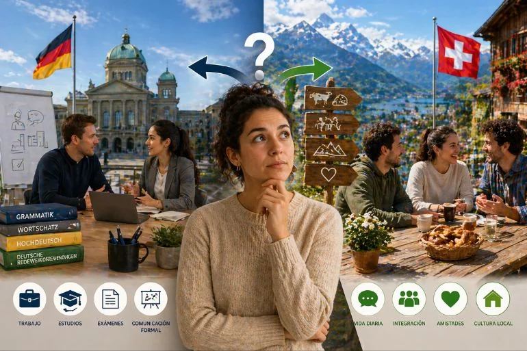 Hochdeutsch vs Schweizerdeutsch: Qué alemán necesitas realmente en Suiza