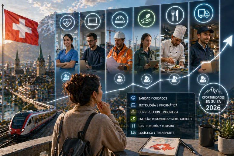 Sectores con más demanda de Hispanohablantes en Suiza en 2026